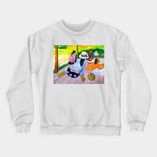 The Siesta, Women in Tahiti, Paul Gauguin 1890s Crewneck Sweatshirt